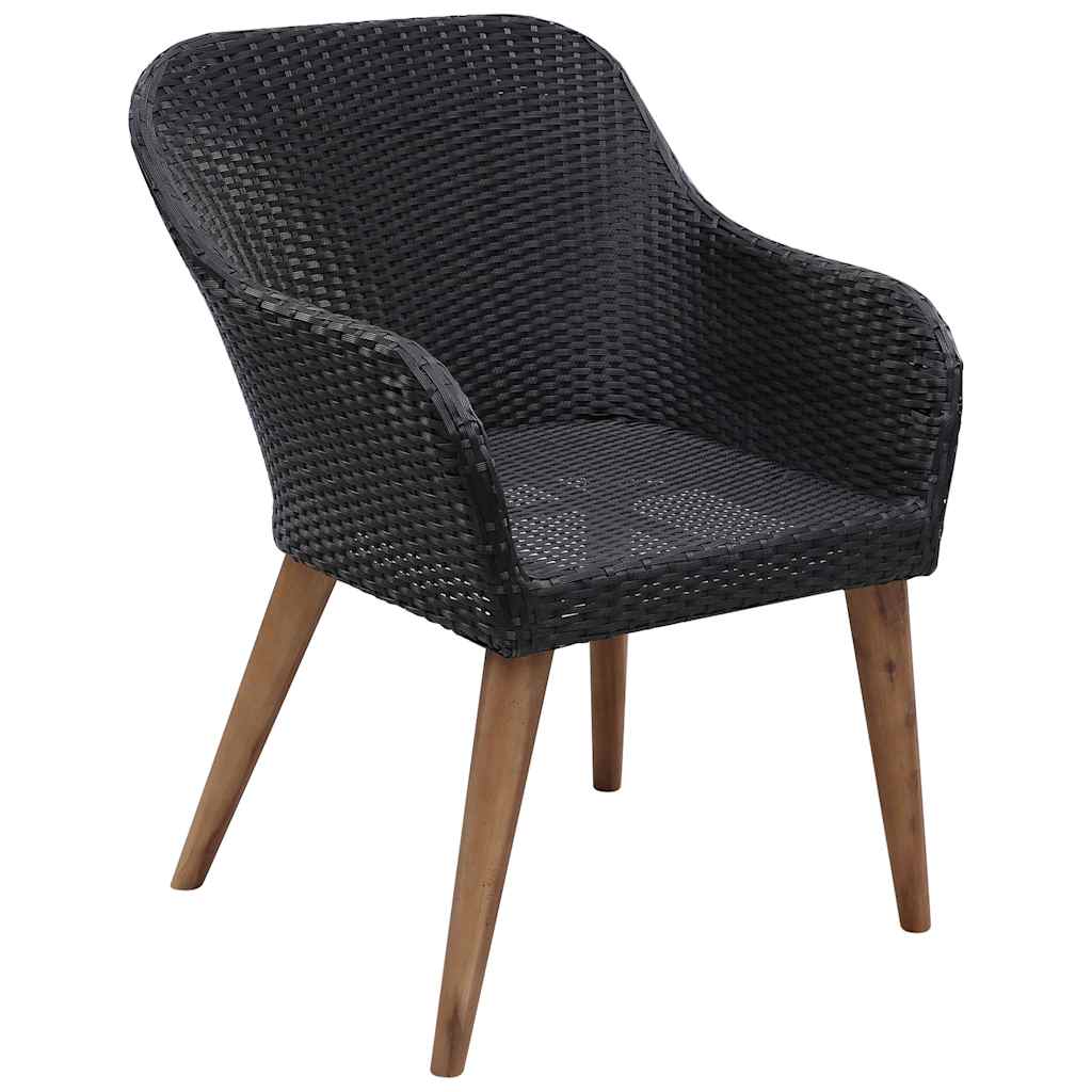 7-tlg. Garten-Essgruppe Schwarz