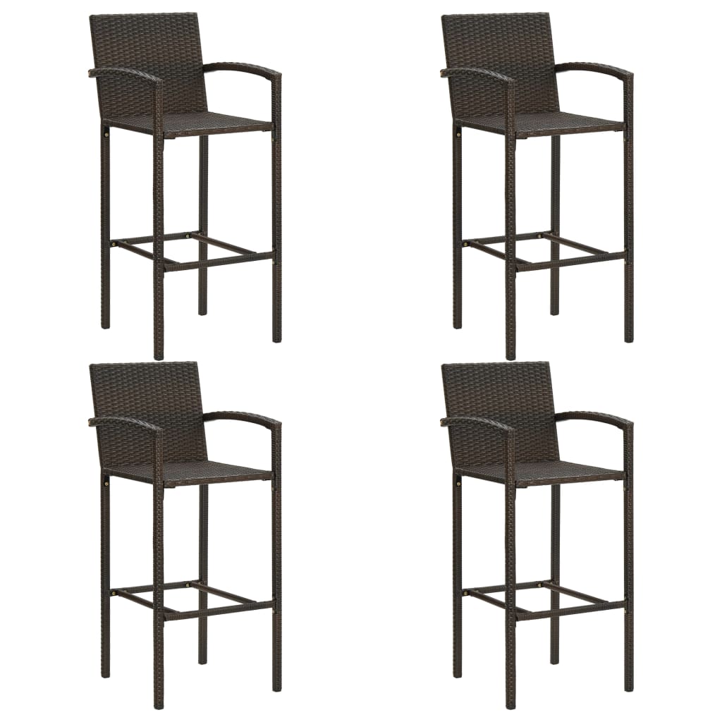 5-piece garden bar set brown