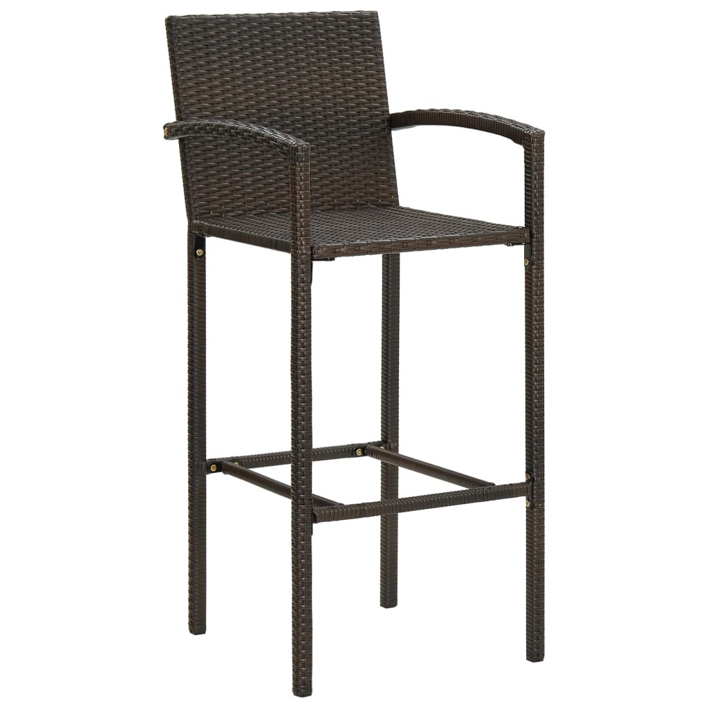 5-piece garden bar set brown