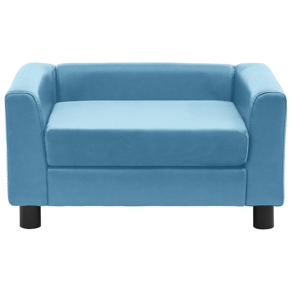 Hundesofa Schaumstoffkissen Türkis 60x43x30cm Plüsch Kunstleder