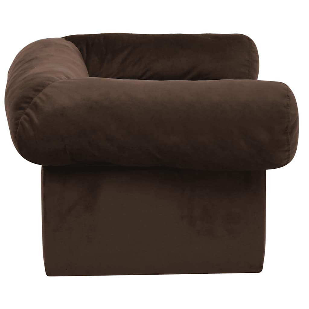 Dog sofa with drawer brown 75x50x38 cm plush