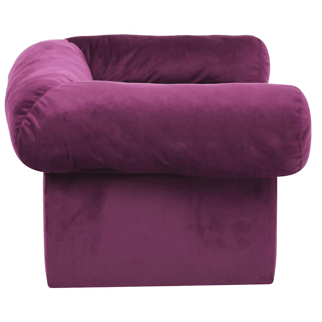 Dog sofa with drawer burgundy red 75x50x38 cm plush