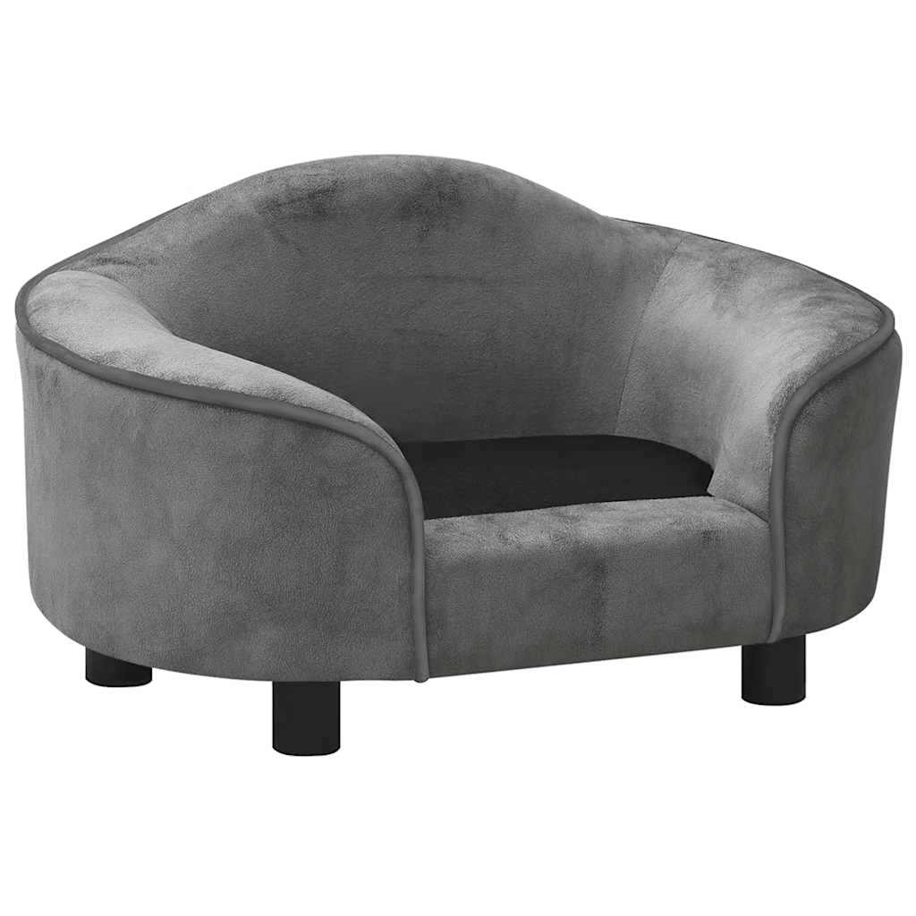 Hundesofa Grau 67x47x36 cm Plüsch