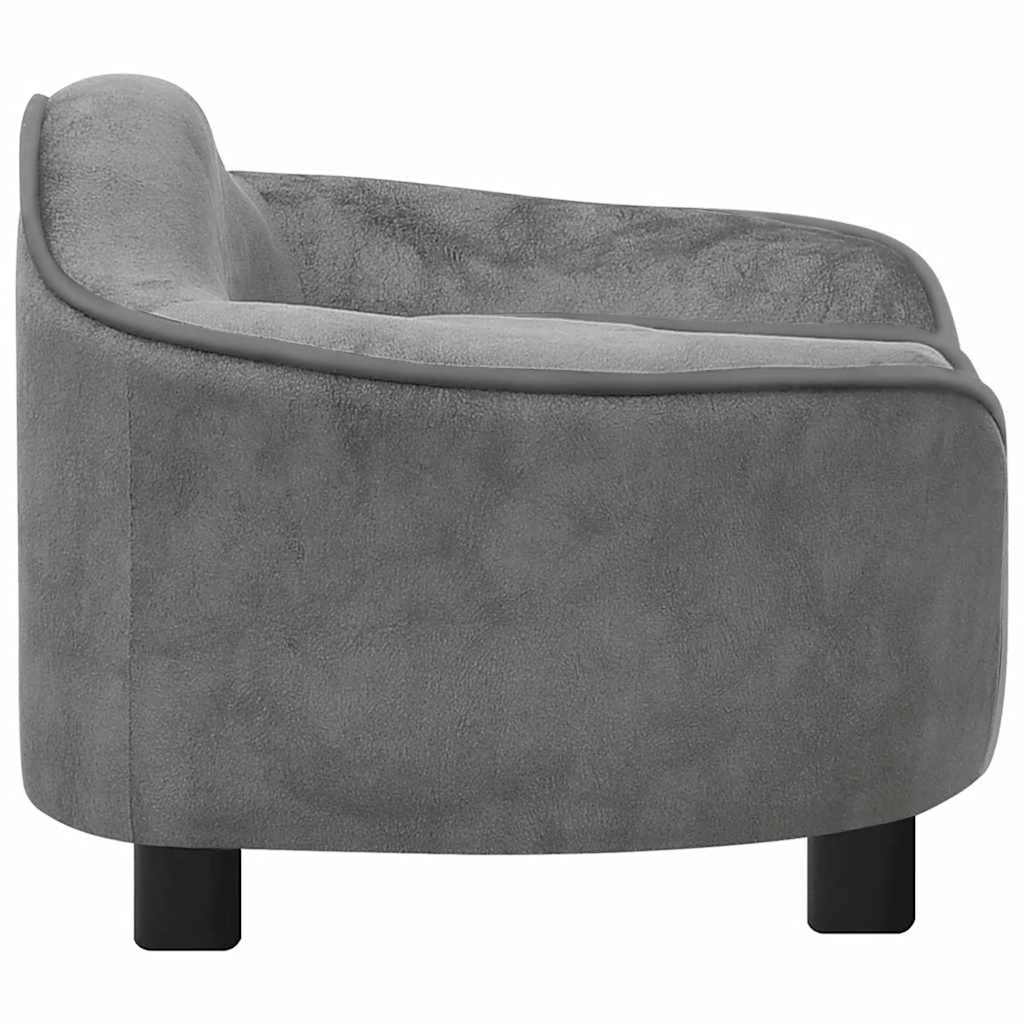 Hundesofa Grau 67x47x36 cm Plüsch