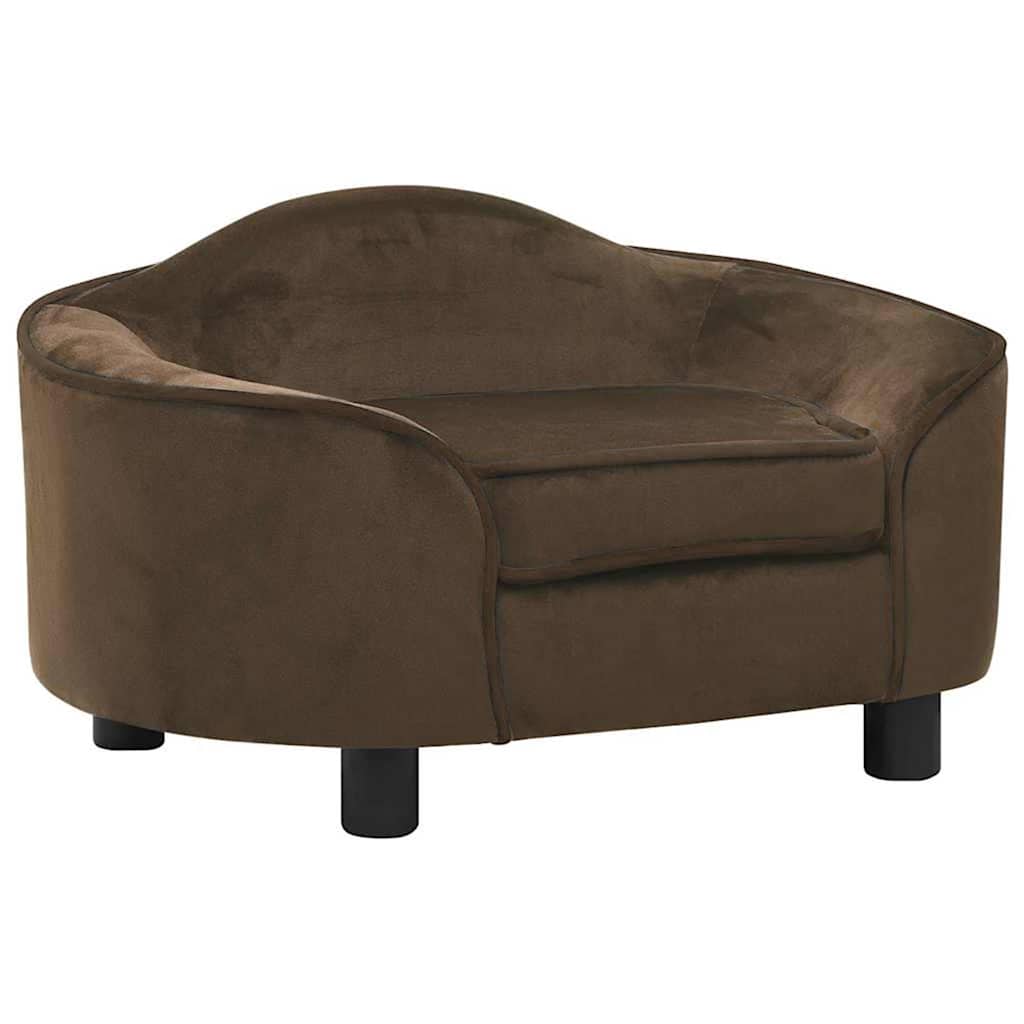 Hundesofa Braun 67x47x36 cm Plüsch