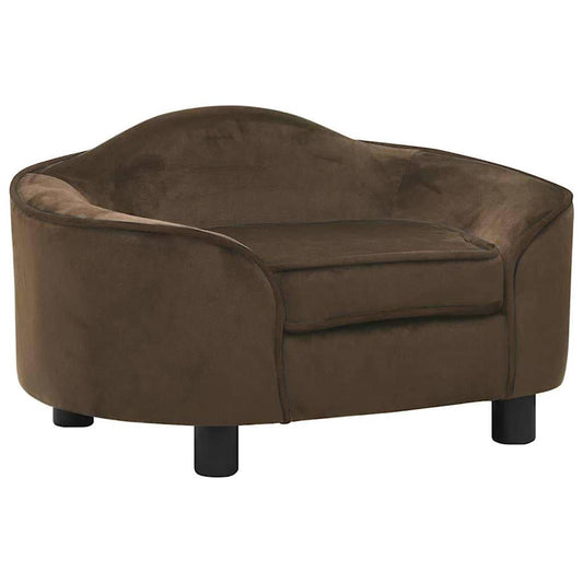Hundesofa Braun 67x47x36 cm Plüsch