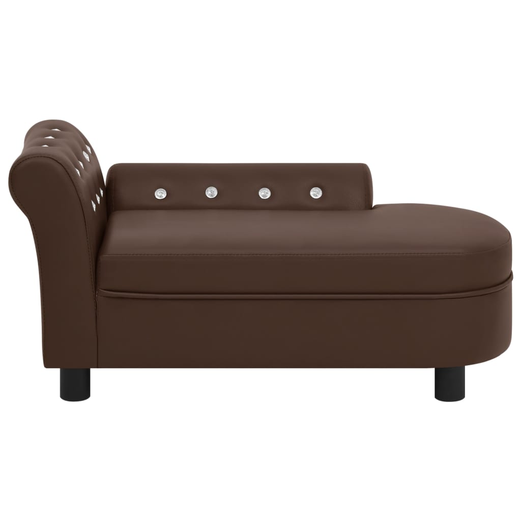 Hundesofa Braun 83x45x42 cm Kunstleder