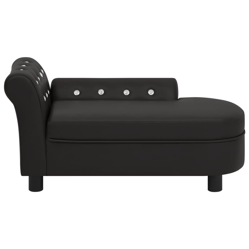 Hundesofa Schwarz 83x45x42 cm Kunstleder