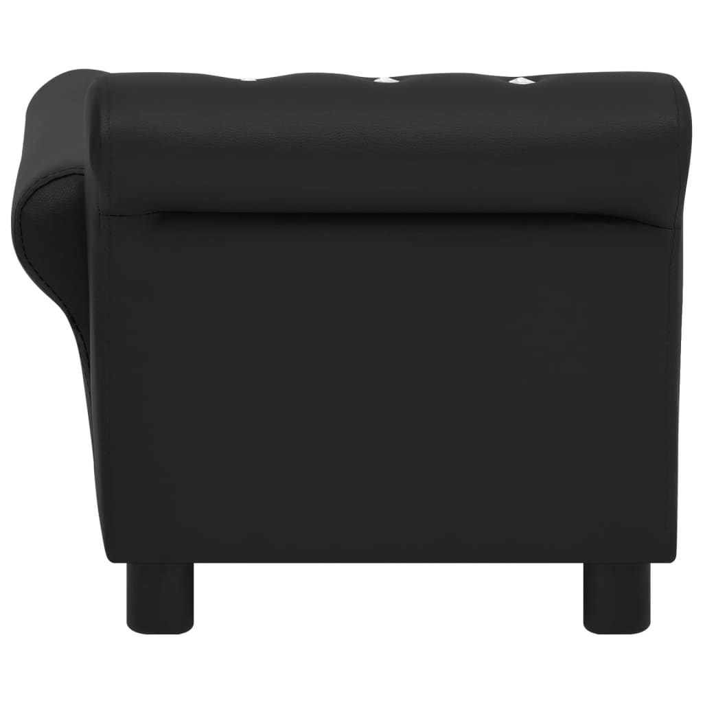 Hundesofa Schwarz 83x45x42 cm Kunstleder