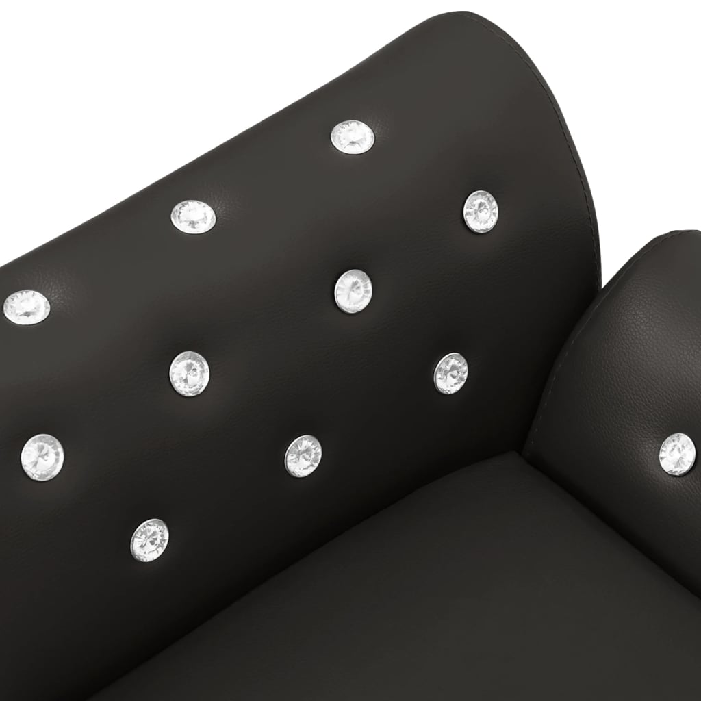 Hundesofa Schwarz 83x45x42 cm Kunstleder