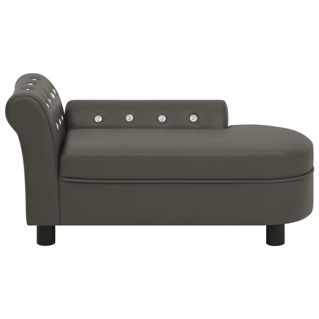 Hundesofa Dunkelgrau 83x45x42 cm Kunstleder