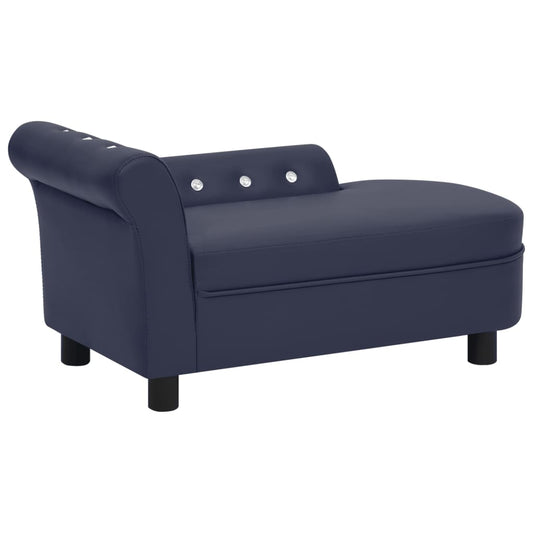 Hundesofa Blau 83x45x42 cm Kunstleder