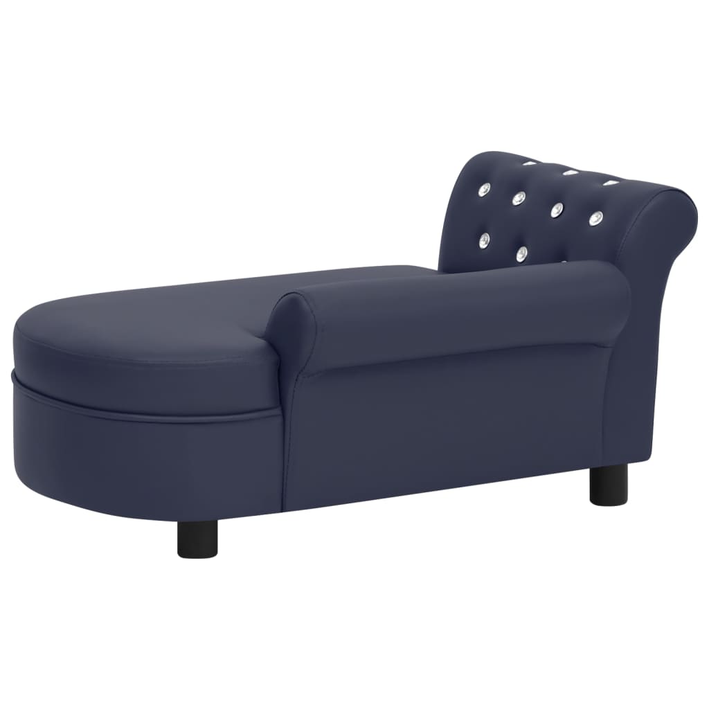 Hundesofa Blau 83x45x42 cm Kunstleder