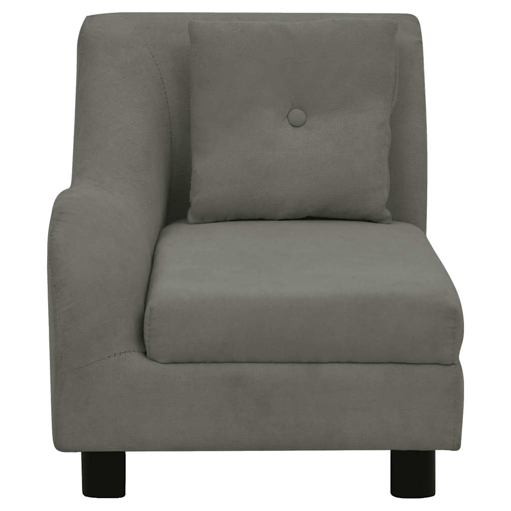 Dog sofa with cushion dark grey 83x44x44 cm plush
