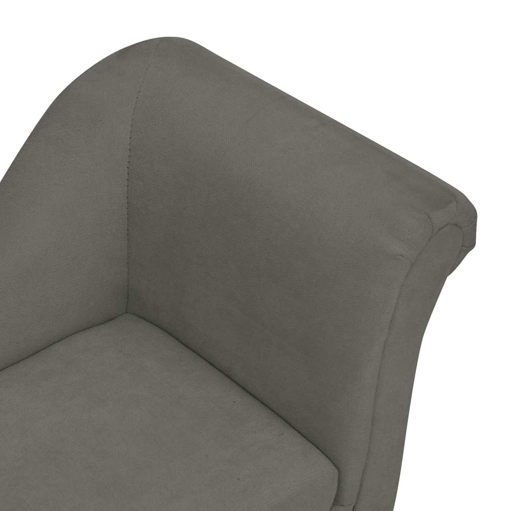 Dog sofa with cushion dark grey 83x44x44 cm plush