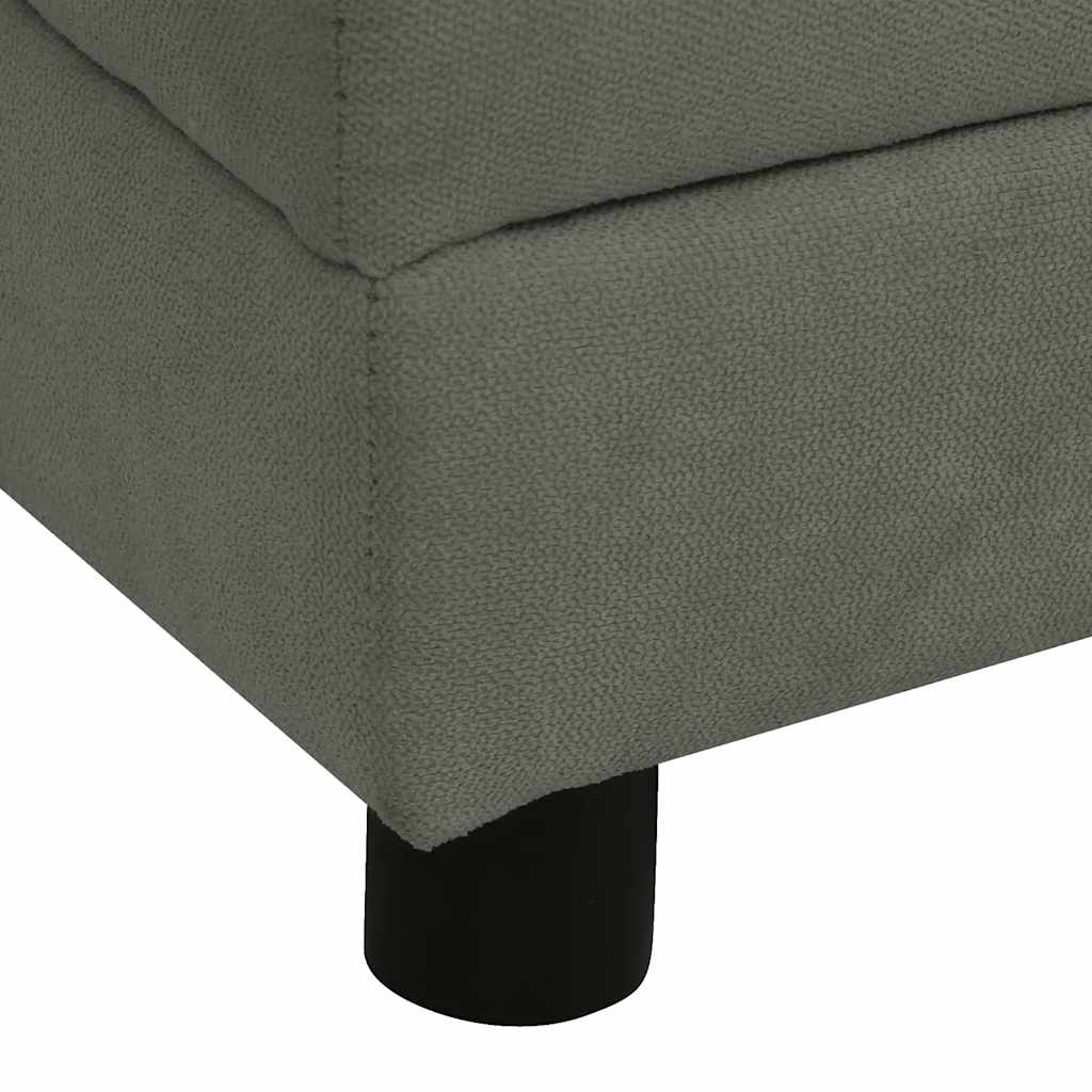 Dog sofa with cushion dark grey 83x44x44 cm plush