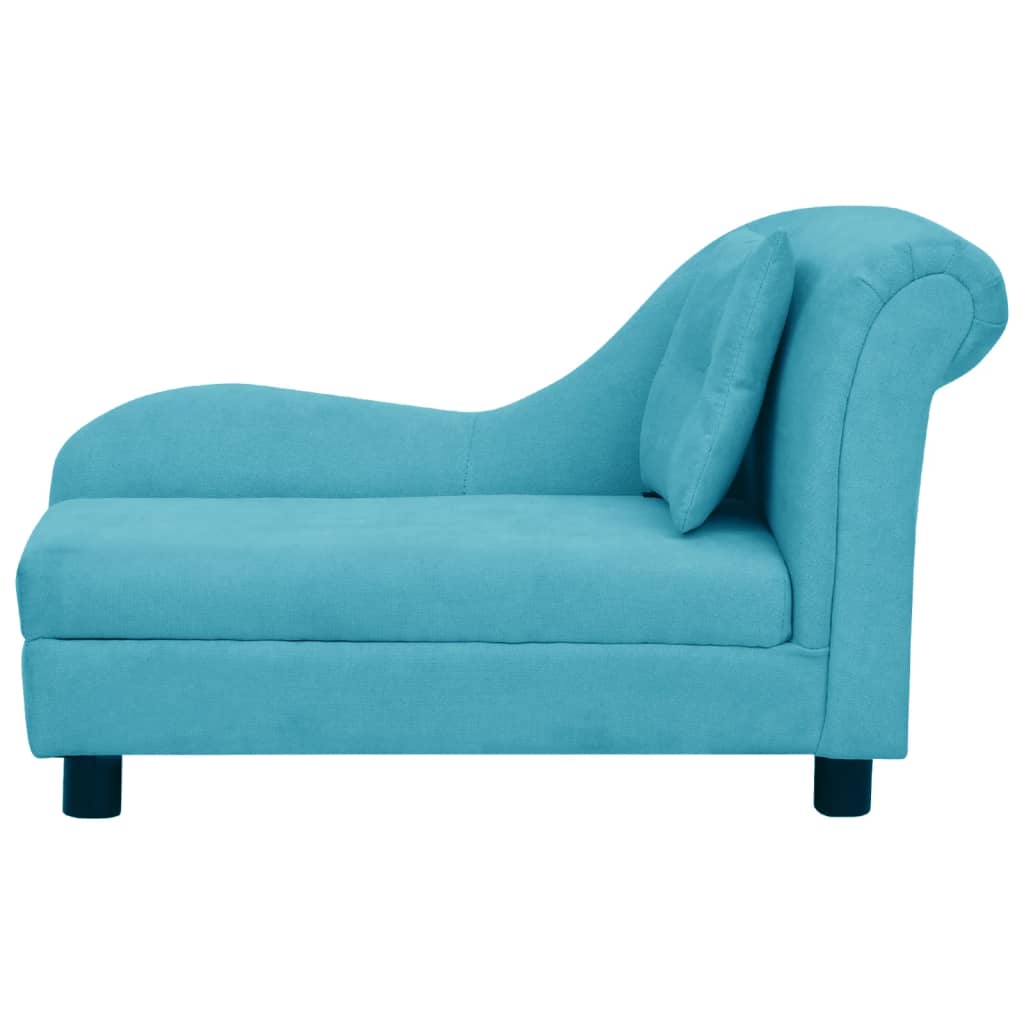Hundesofa mit Kissen Türkis 83x44x44 cm Plüsch