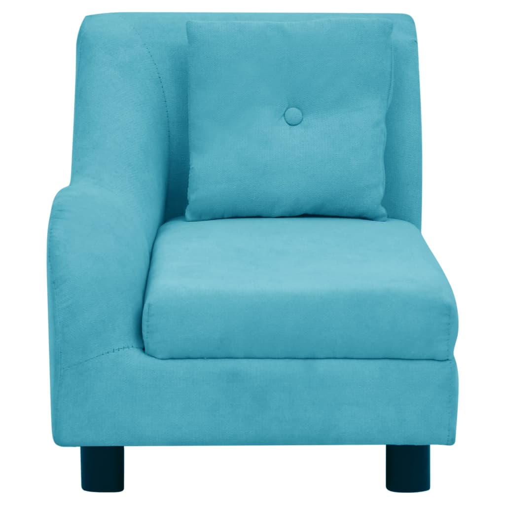 Hundesofa mit Kissen Türkis 83x44x44 cm Plüsch