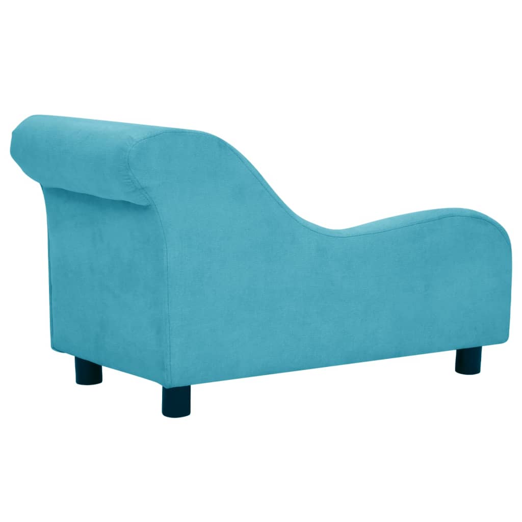 Hundesofa mit Kissen Türkis 83x44x44 cm Plüsch