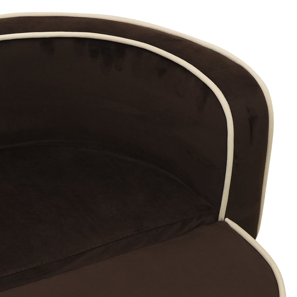 Klappbares Hundesofa mit waschbaren Kissen 73x67x26 cm Plüsch Braun