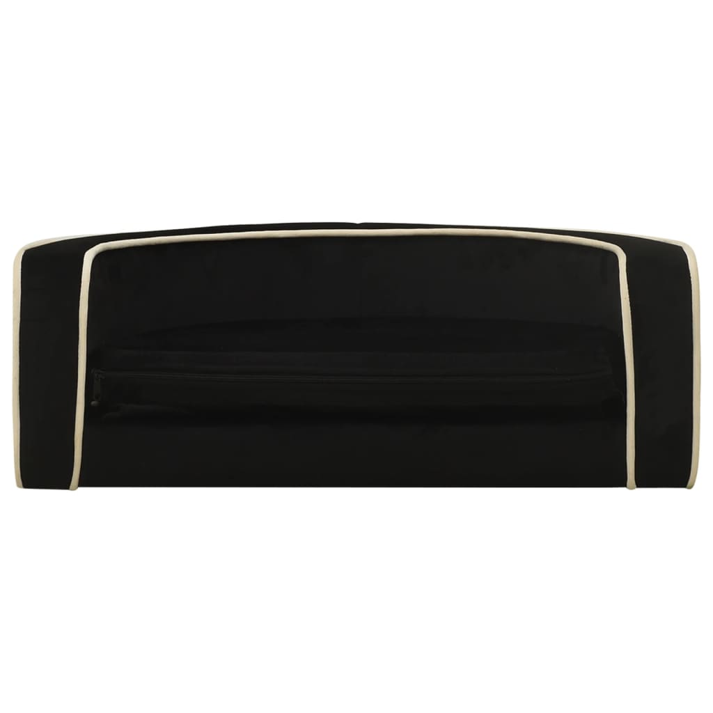 Hundesofa Klappbar Schwarz 73x67x26 cm Plüsch Waschbares Kissen