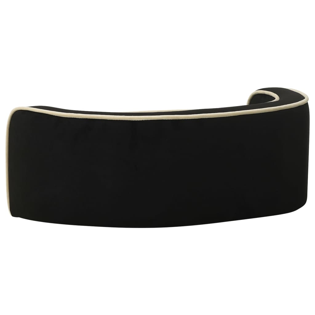 Hundesofa Klappbar Schwarz 73x67x26 cm Plüsch Waschbares Kissen