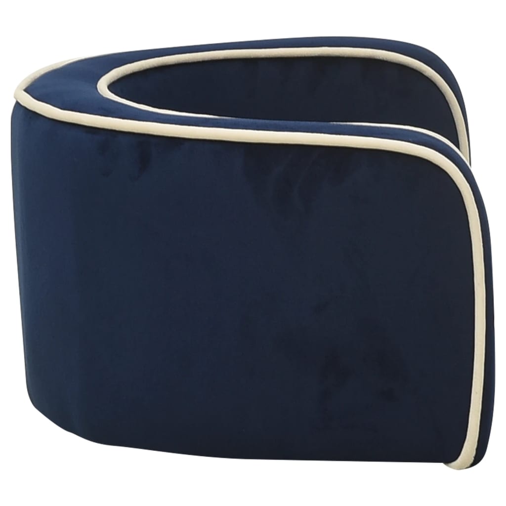 Hundesofa Klappbar Blau 73x67x26 cm Plüsch Waschbares Kissen
