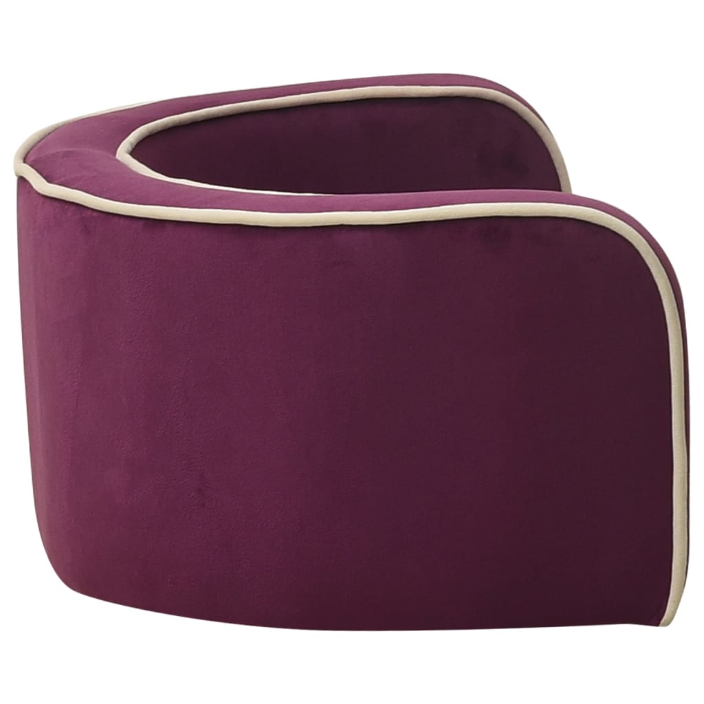 Hundesofa Klappbar Burgunderrot 73x67x26 cm Plüsch Waschbar