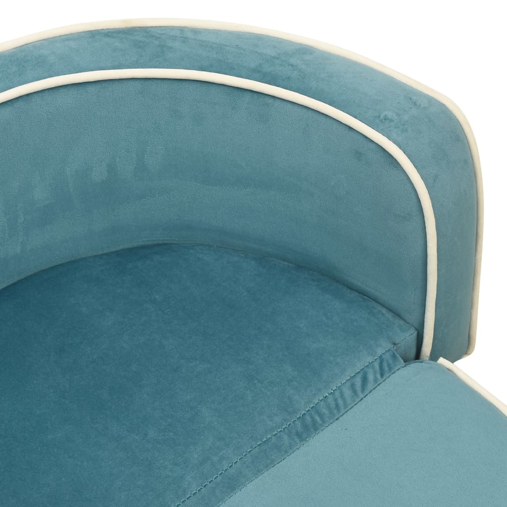 Hundesofa Klappbar Türkis 73x67x26 cm Plüsch Waschbares Kissen
