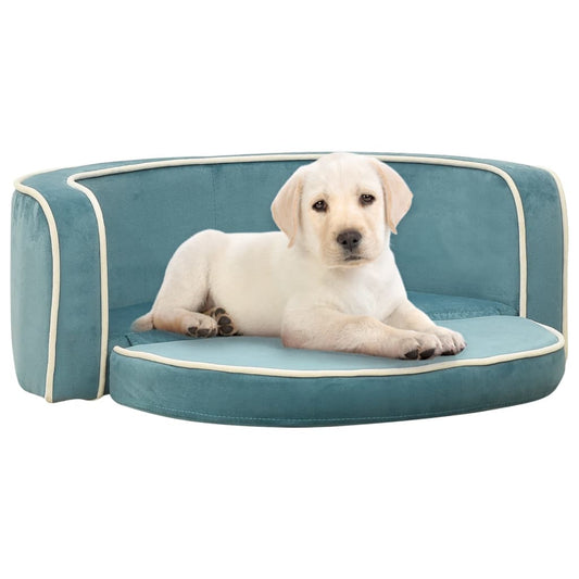 Hundesofa Klappbar Türkis 73x67x26 cm Plüsch Waschbares Kissen
