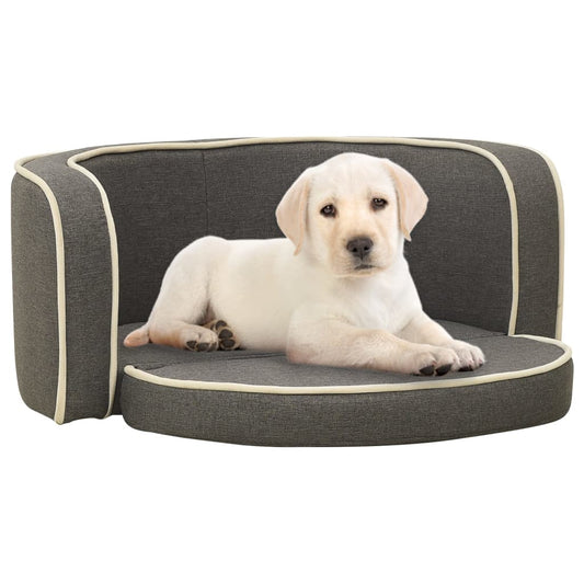 Klappbares Hundesofa 76x71x30 cm Waschbare Kissen Leinen Grau