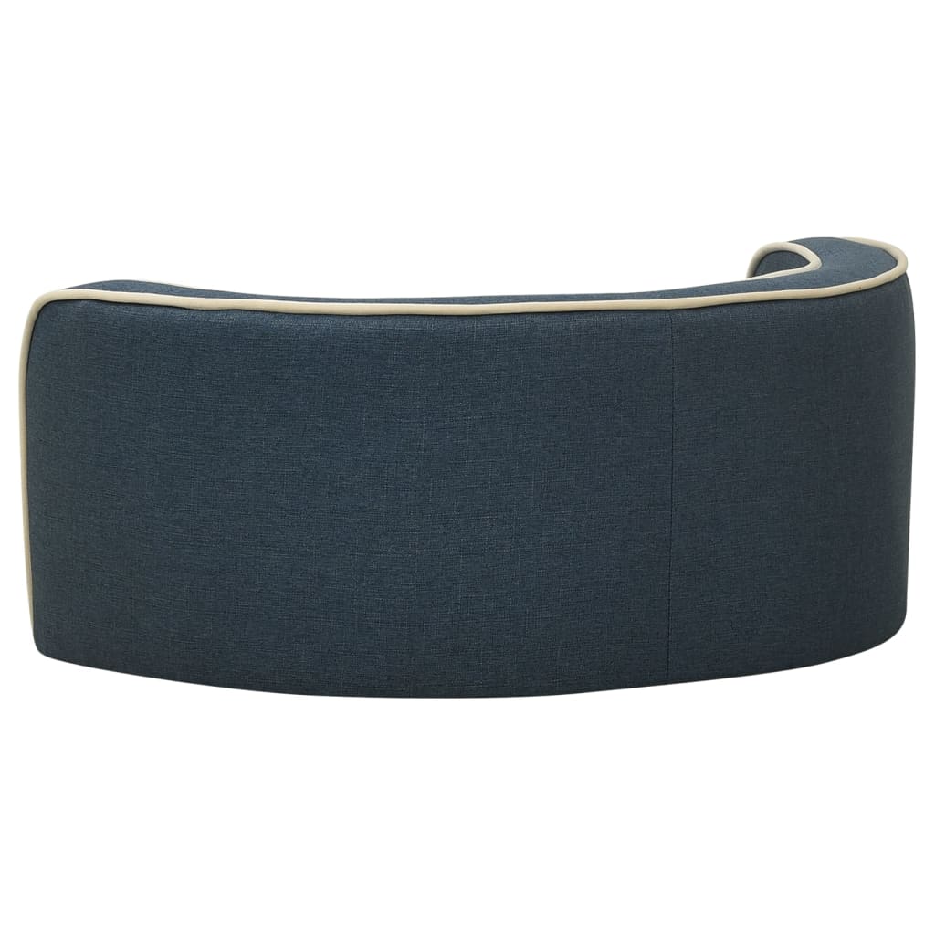 Hundesofa Klappbar Blau 76x71x30 cm Leinen Waschbares Kissen