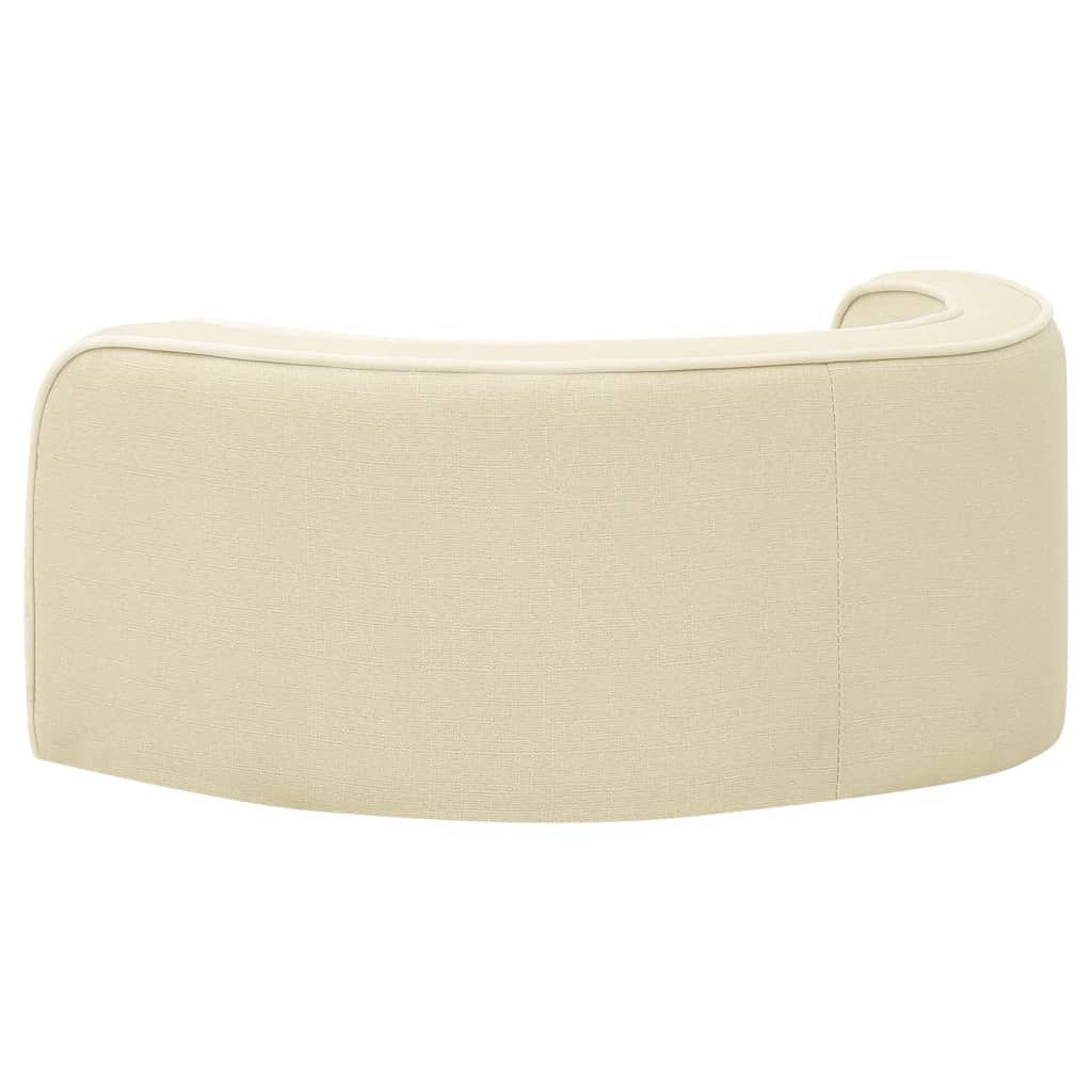 Hundesofa Klappbar Creme 76x71x30 cm Leinen Waschbares Kissen