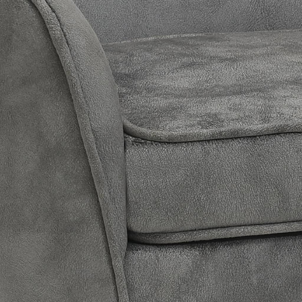 Hundesofa Grau 66x43x40 cm Plüsch