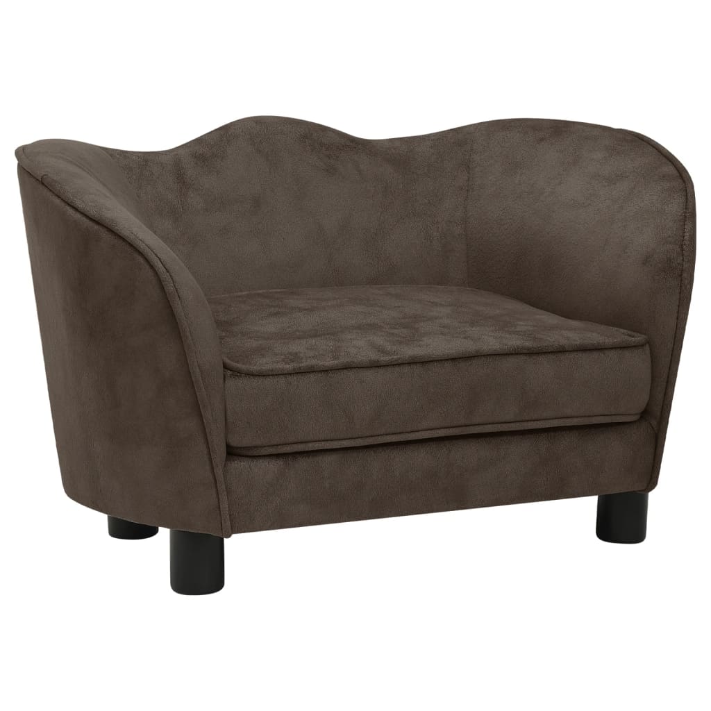 Hundesofa Braun 66x43x40 cm Plüsch