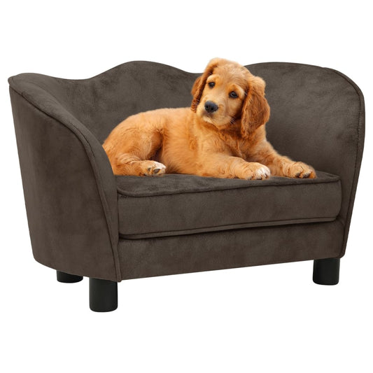Hundesofa Braun 66x43x40 cm Plüsch