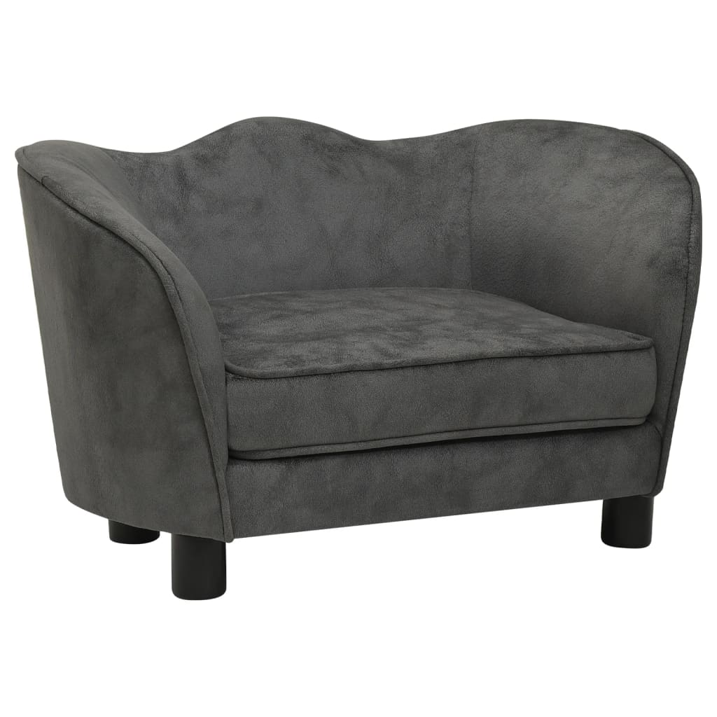 Hundesofa Dunkelgrau 66x43x40 cm Plüsch