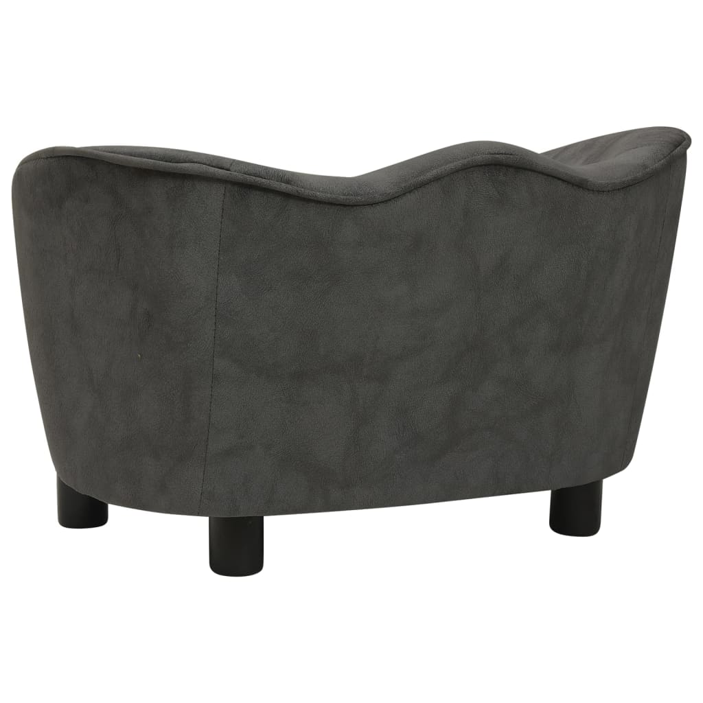 Hundesofa Dunkelgrau 66x43x40 cm Plüsch