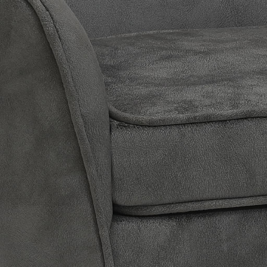 Hundesofa Dunkelgrau 66x43x40 cm Plüsch