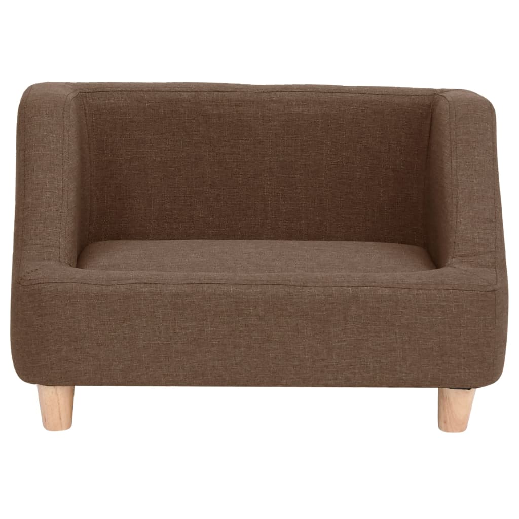 Hundesofa Braun 60x37x39 cm Leinen
