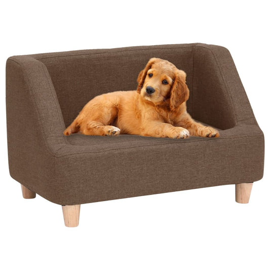 Hundesofa Braun 60x37x39 cm Leinen