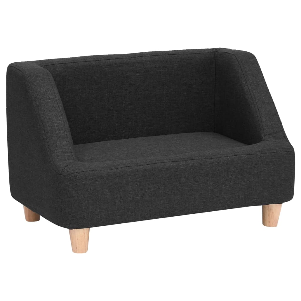 Hundesofa Schwarz 60x37x39 cm Leinen
