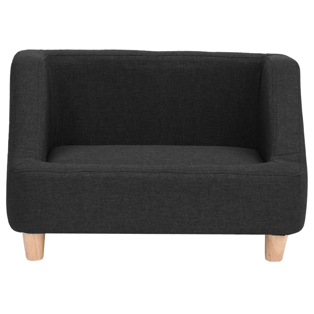 Hundesofa Schwarz 60x37x39 cm Leinen