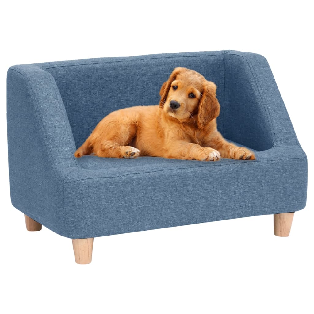 Hundesofa Blau 60x37x39 cm Leinen