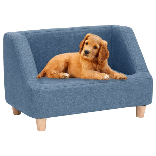 Hundesofa Blau 60x37x39 cm Leinen