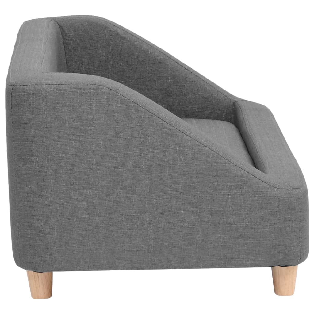 Hundesofa Grau 85x50x39 cm Leinen
