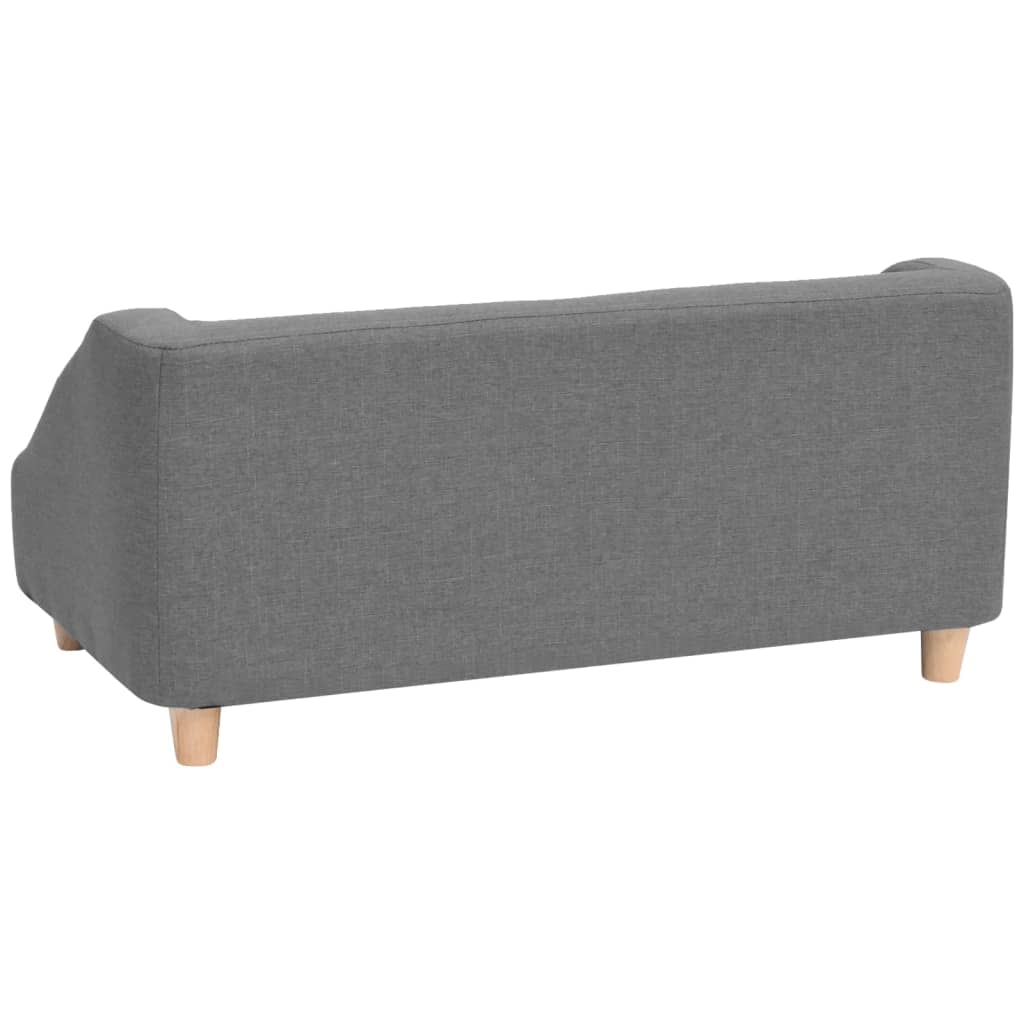 Hundesofa Grau 85x50x39 cm Leinen