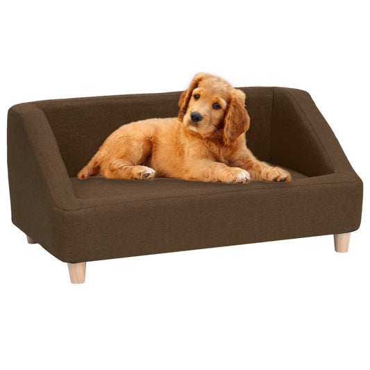 Hundesofa Braun 85x50x39 cm Leinen