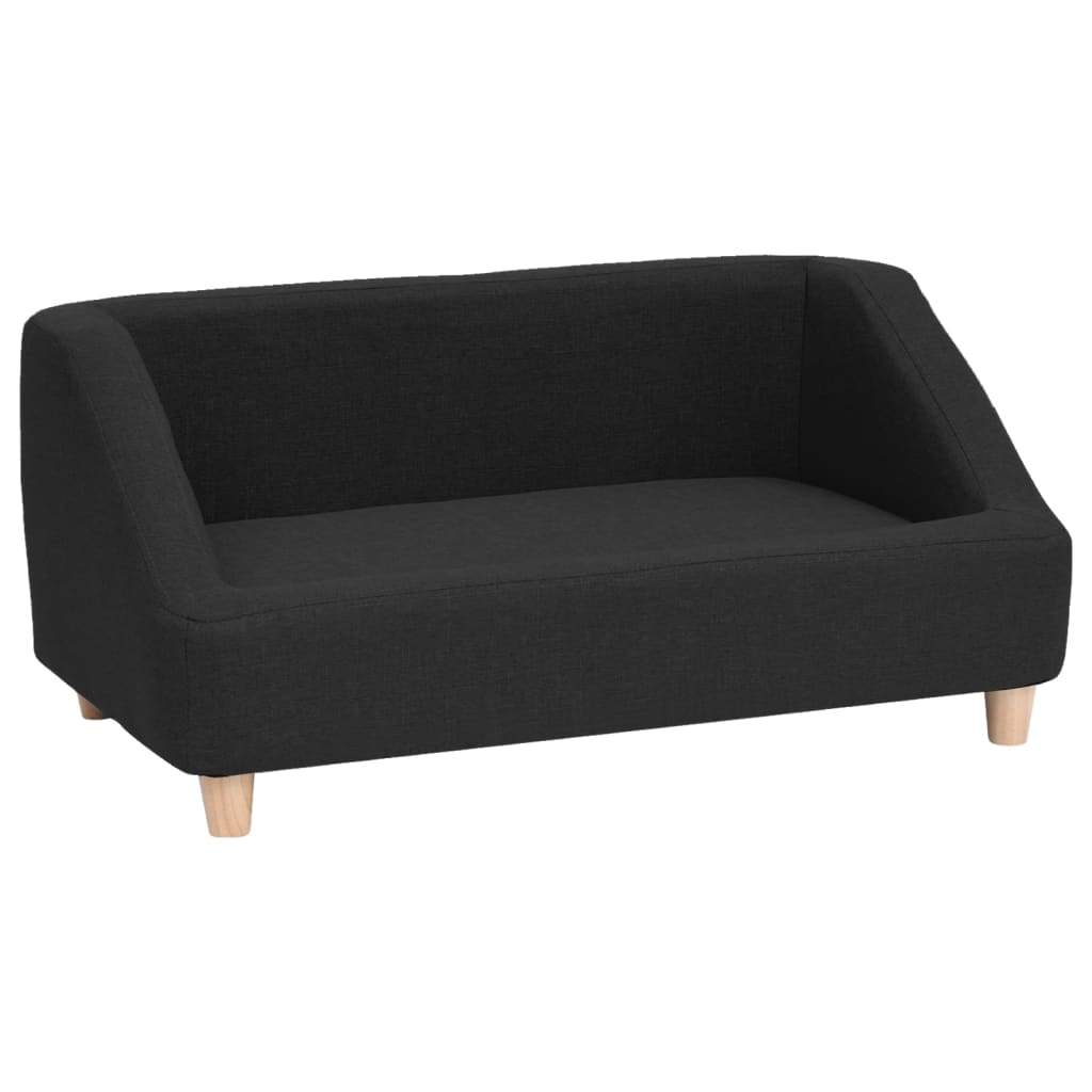 Hundesofa Schwarz 85x50x39 cm Leinen