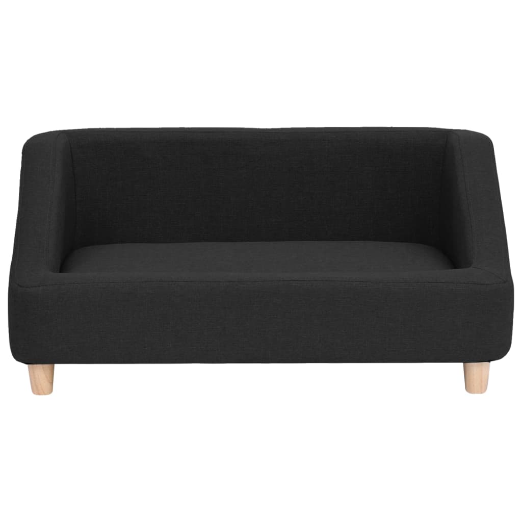 Hundesofa Schwarz 85x50x39 cm Leinen